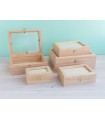 Wooden box with glass lid various sizes Ref.P119