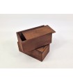 Caja de madera Envejecida 20x11x9 cm. c/tapa corredera Ref.PC5AT