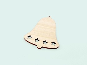 Wooden Christmas Bell Ornament Ref.DRZN1405
