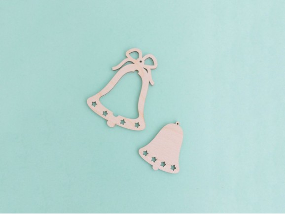 Campana adorno de Navidad de madera Ref.DRZN1406