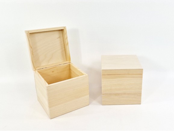 Caja de madera pino Cúbica 16x16x16 cm. Ref.DRPZ430