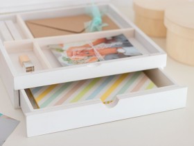 White box with drawer and divisions Ref.P1454C9B2