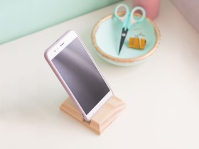 Wooden desktop base for mobile or tablet Ref.OP633117