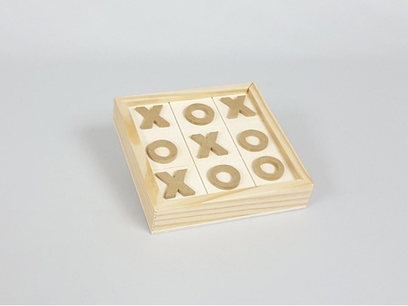 Caja de madera juego tres en raya Ref.P00CJ01