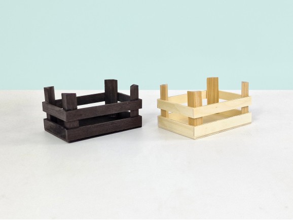 Small wooden basket 10x8x6 cm. natural or black Ref.CR3