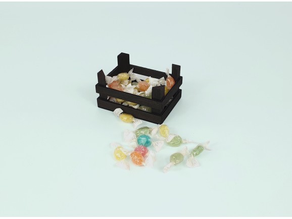 Small wooden basket 10x8x6 cm. natural or black Ref.CR3