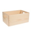 Caja cesta de madera pino 30x20x14,5 cm. c/asas Ref.DRSN130