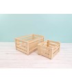 Caja Cesta de madera pino 2 medidas Ref.A362517