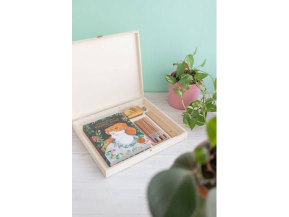 Wooden box 40x33x6 cm. with hinge and clasp Ref.P00C36D