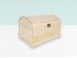 Baúl de madera 29x21x18 cm. c/tapa curva rayada Ref.AR08861