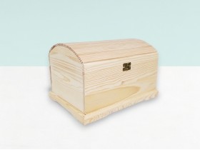 Wooden trunk 29x21x18 cm. with curved top cover Ref.AR08861