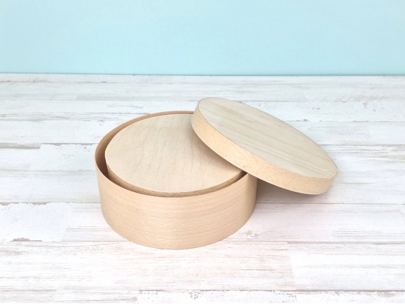 Round wooden Matryoshka boxes 3 pcs. with lid Ref.DRPL400K