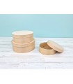 Round wooden Matryoshka boxes 3 pcs. with lid Ref.DRPL400K