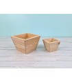 Square wooden bowl, 2 sizes, Ref. DRPO67