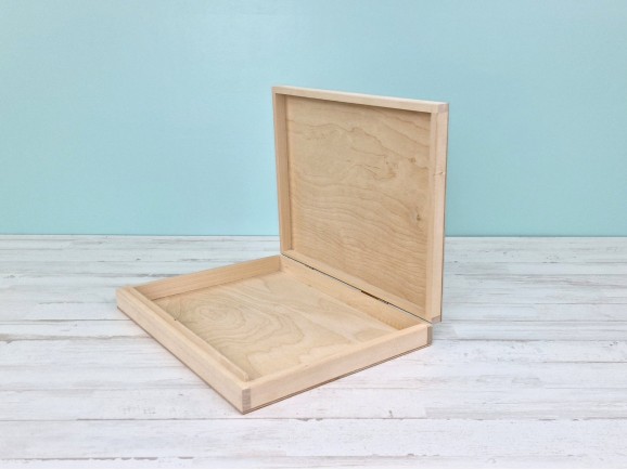Caja de madera 32,5x25,5x4,5 cm. para A4 Ref.DRPZ201