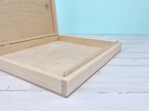 Caja de madera 32,5x25,5x4,5 cm. para A4 Ref.DRPZ201