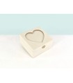 Wooden box Heart 15x15x8 cm. with hinge and clasp Ref.PCC47