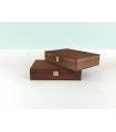 Aged wooden box 27x19x6 cm. with hinge, clasp and partition Ref.P1454C6FT