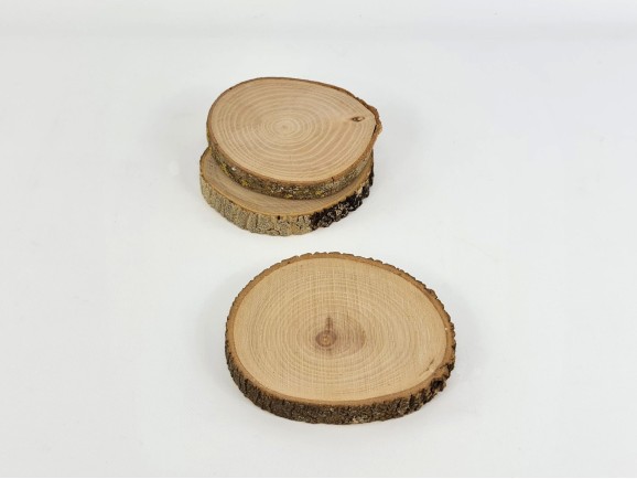 Rodaja de madera c/corteza Ø14-16 cm. Ref.MO11407