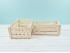 Pine wood basket box with 3 slats, 2 sizes Ref.DRSN10