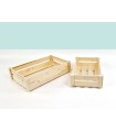 Caja Cesta de madera pino 2 lamas 2 medidas Ref.DRSN10N