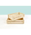 Caja Cesta de madera pino 2 lamas 2 medidas Ref.DRSN10N