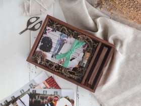 Aged wooden box for photographers Ref.P1454DT