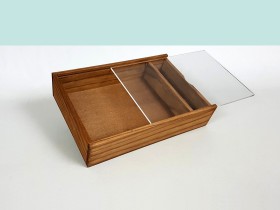 Box for photographers Aged with Methacrylate lid Ref.P1454DTM