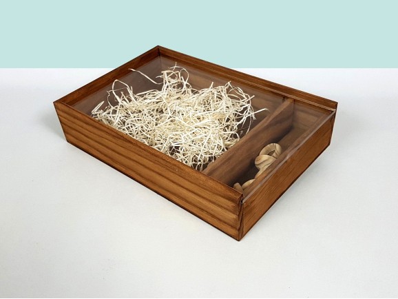 Caja para fotógrafos Envejecida c/Tapa Metacrilato Ref.P1454DTM