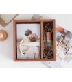 Aged wooden box for 10x15 photos with methacrylate lid Ref.P00CF13TM