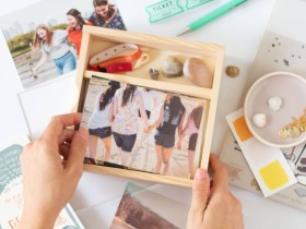 Wooden photo box 10x15 with methacrylate lid Ref.P00CF13M