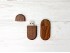 Dark rounded wooden PenDrive with magnet Ref.USBCH10