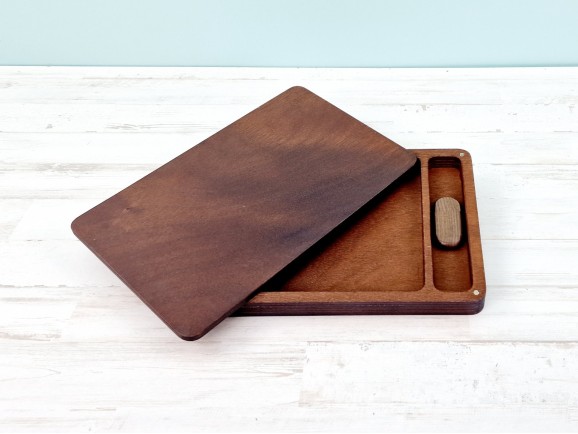 Pack Caja Envejecida barnizada c/imanes fotos 15x20 + PenDrive Ref.PackF6VCCH10