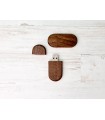 Dark rounded wooden PenDrive with magnet Ref.USBCH10