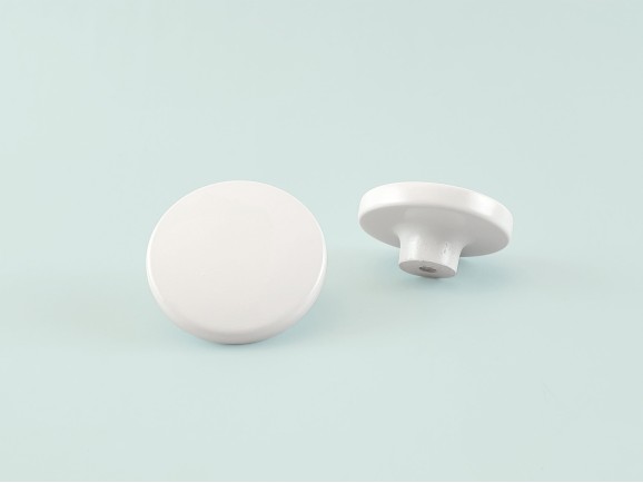 White round handle Ø5 cm. with nut Ref.25