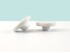 White round handle Ø5 cm. with nut Ref.25