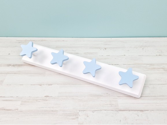 Coat rack wall 2, 3 and 4 hangers Stars Gray Ref.3020
