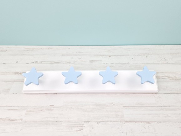 Coat rack wall 2, 3 and 4 hangers Stars Gray Ref.3020
