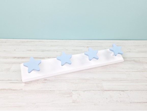 Coat rack wall 2, 3 and 4 hangers Stars Gray Ref.3020