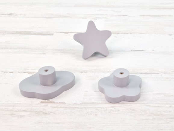 Tiradores infantiles 5 cm. GRIS