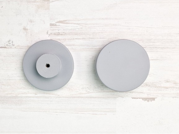 Circle 6 cm children's handles. GRAY