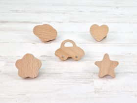 Handles children Star 5 cm. NATURAL