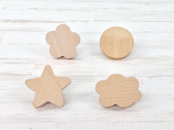 Children's handles 8 cm. NATURAL