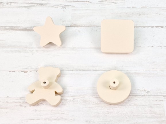 Children's handles 7 cm. BEIGE