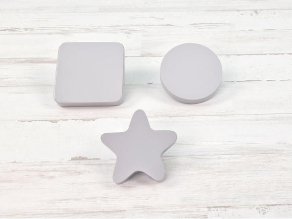 Tiradores infantiles 7 cm. GRIS