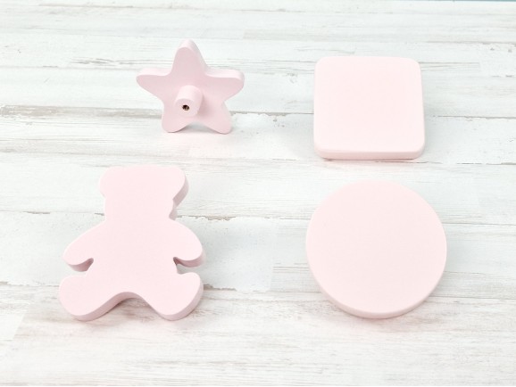 Tiradores infantiles 7 cm. ROSA