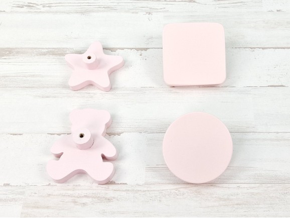 Tiradores infantiles 7 cm. ROSA