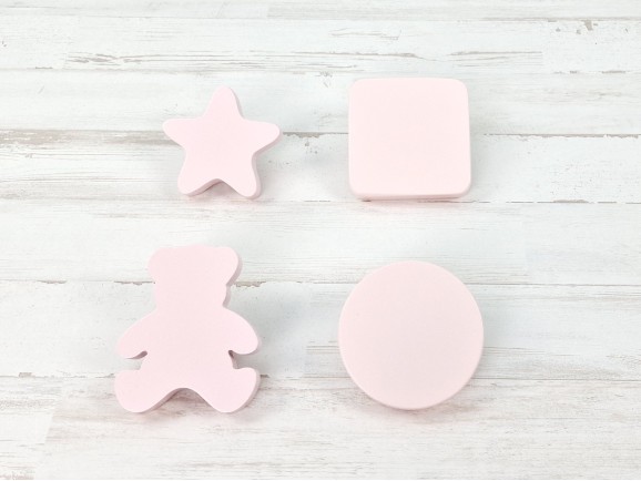 Tiradores infantiles 7 cm. ROSA