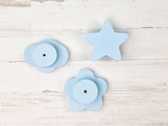 Children's handles 8 cm. LIGHT BLUE