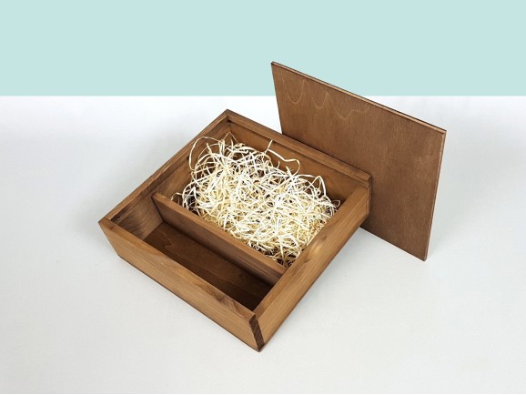 Caja Envejecida fotos 10x15 c/Tapa Madera Ref.P00CF13T